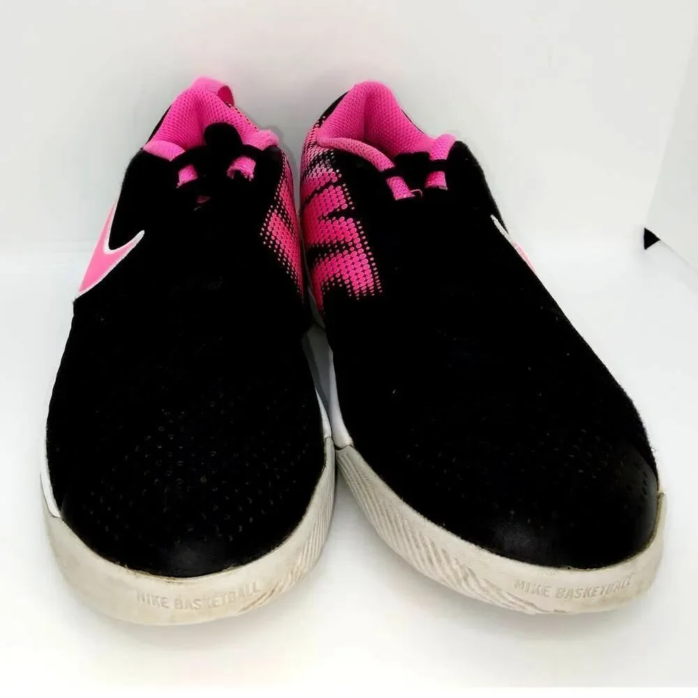 Nike Team Hustle Quick 2 Girls Black & Pink Sneakers - Size 4.5